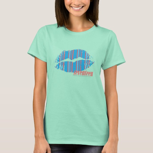 Camiseta Rayas delgadas Aqua (Anverso)