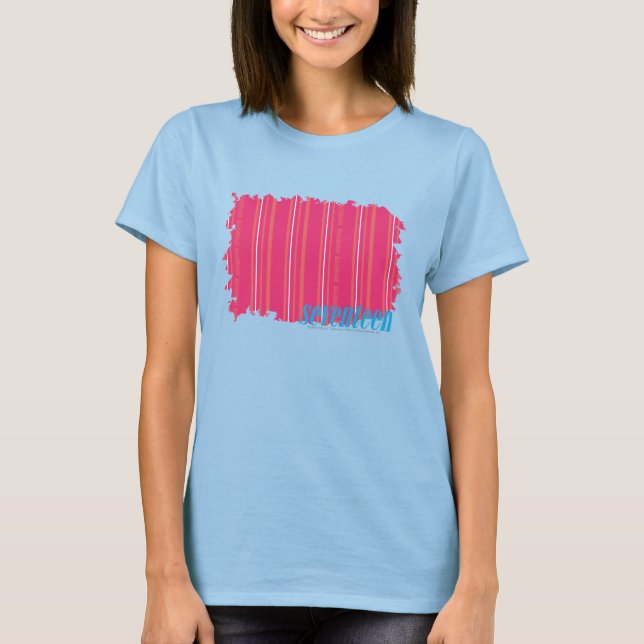 Camiseta Rayas delgadas Magenta 2 (Anverso)