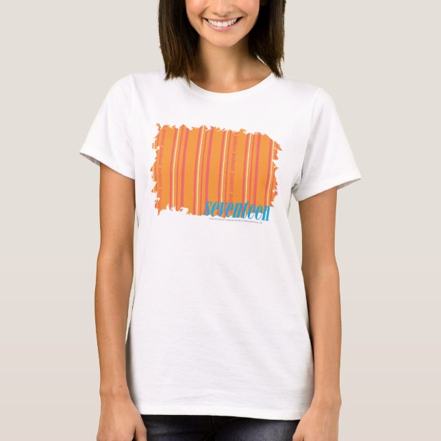 Camiseta Rayas delgadas Naranja 2 (Anverso)