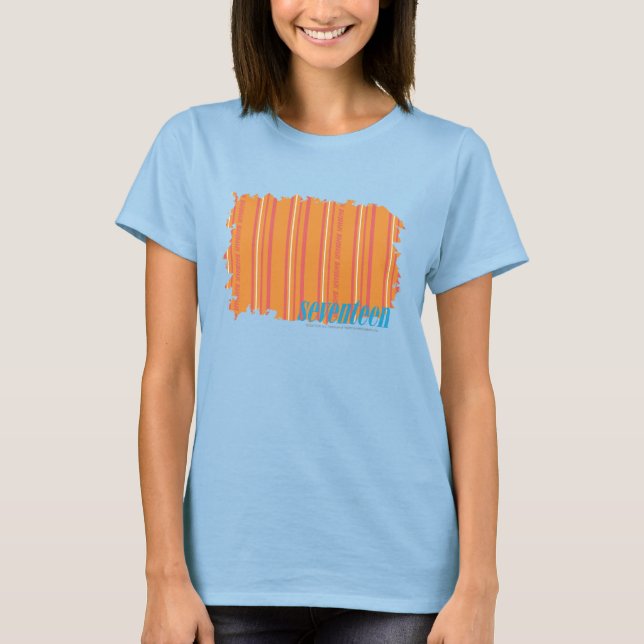 Camiseta Rayas delgadas Naranja 2 (Anverso)