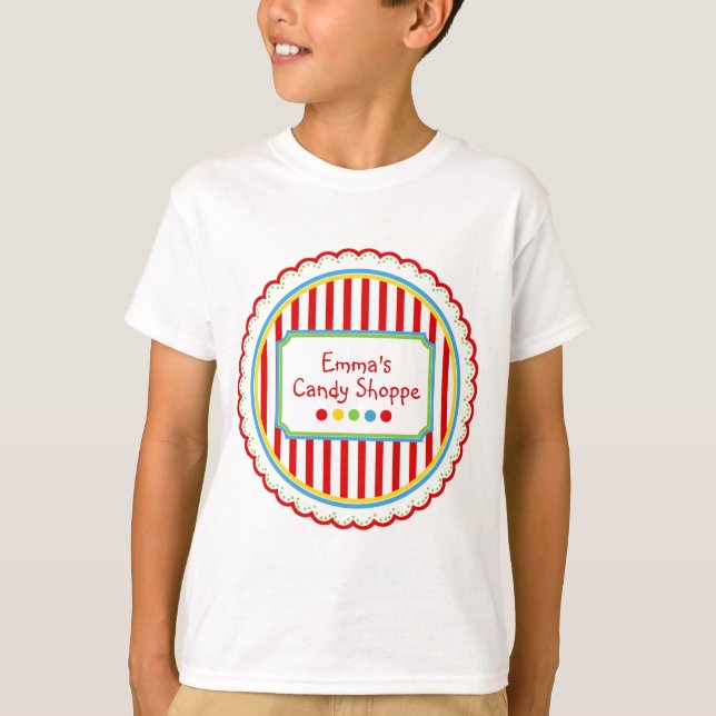 Camiseta Rayas dulces del circo del caramelo (Anverso)