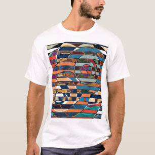 Camiseta Rayas geométricas coloridas, resumen