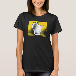 Camiseta Rayas Gradiente Retro de Milwaukee Wisconsin