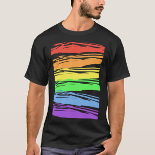 Camiseta Rayas horizontales del orgullo gay arcoiris