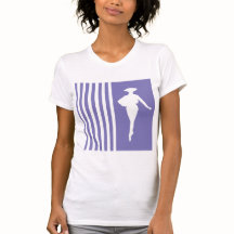 Rayas moradas modernas con silueta de moda