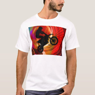 Camiseta Rayas pálidas del motocrós en un Windtunnel