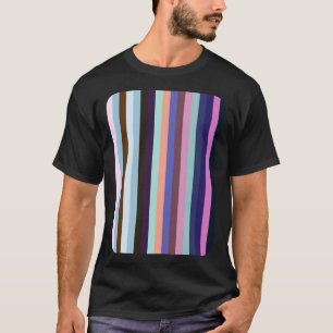 Camiseta Rayas verticales multicolores en tonos de azul An