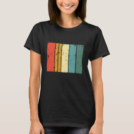 Camiseta Rayas Verticales Retro Grunge Vintage Desgastadas