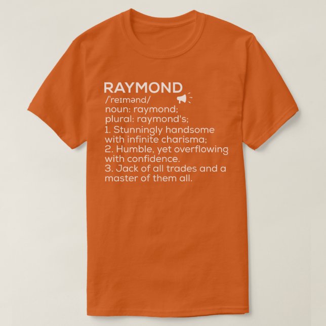 Camiseta Raymond Nombre Definición Raymond Significa Raymon (Diseño del anverso)