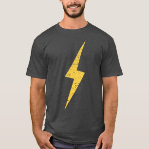 Camiseta Rayo amarillo del vintage