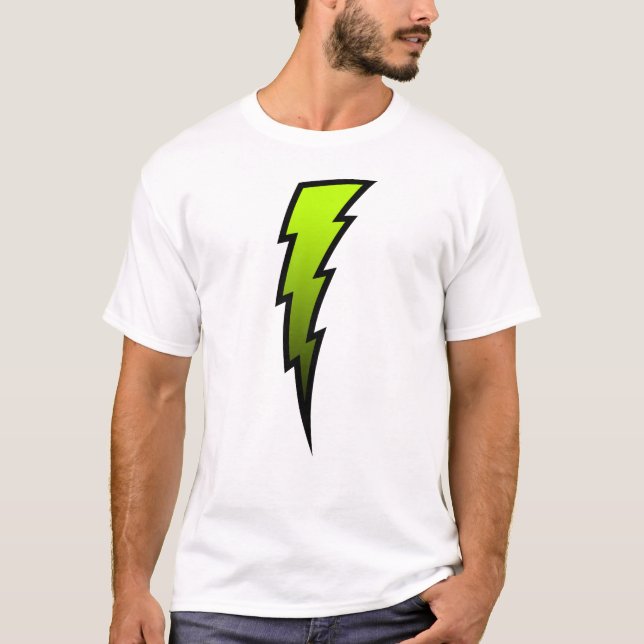 Camiseta Rayo de color verde amarillo (Anverso)