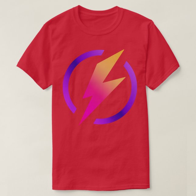 Camiseta Rayo de colores vivos (Diseño del anverso)