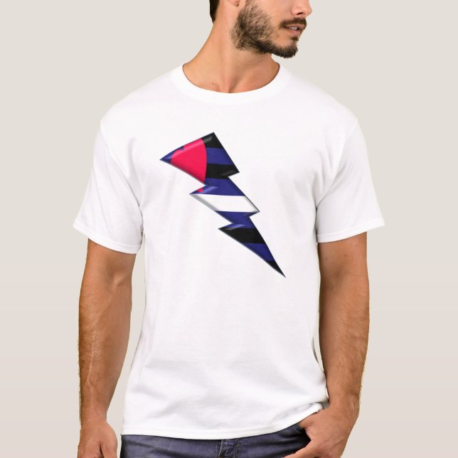 Camiseta Rayo de cuero del orgullo (Anverso)