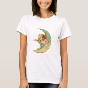 Camiseta Rayo de luna - ángel y collage de la luna