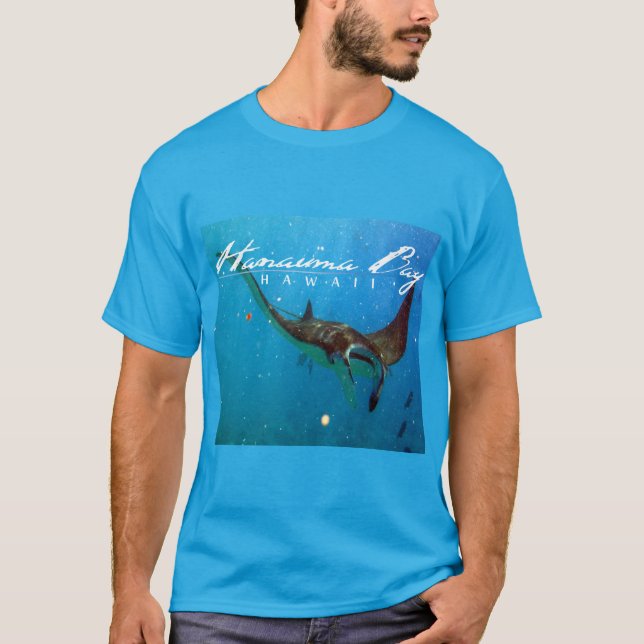 Camiseta Rayo de Manta de Oahu de la bahía de Hanauma (Anverso)