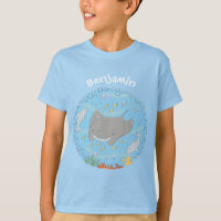 Rayo de manta y burbujas ilustracion personalizado