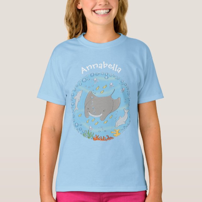 Camiseta Rayo de manta y burbujas ilustracion personalizado (Anverso)