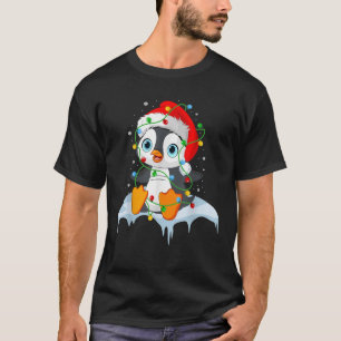 Camiseta Rayo de Navidad Pingüino Feo Pajamas Santa Hat Xma