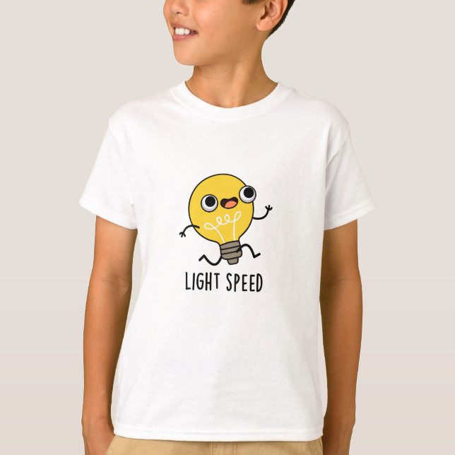 Camiseta Rayo de velocidad divertida corriendo Bulb Pun (Anverso)