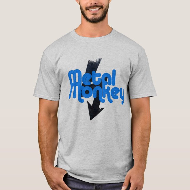 Camiseta rayo metalizado del mono (Anverso)