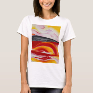 Camiseta Rayo rojo, amarillo y negro Georgia O'Keeffe