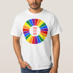 Camiseta RAYOS DEL BOTÓN DE LA BANDERA DE LLUVIA + tu signo