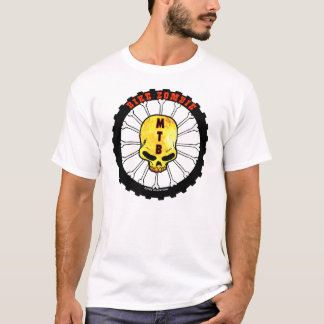 CAMISETA RAYOS DEL HUESO DEL ZOMBI DE LA BICI