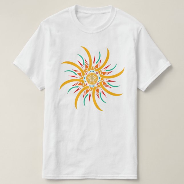 Camiseta rayos solares (Diseño del anverso)