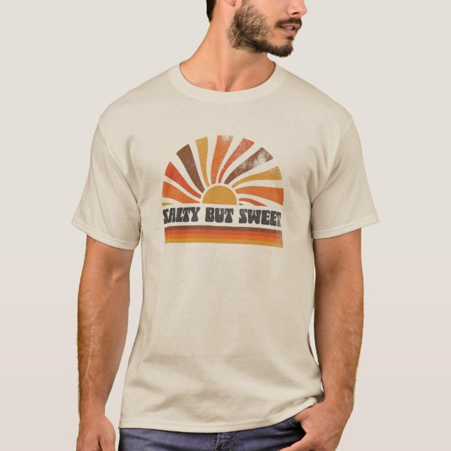 Camiseta Rayos solares de verano retro inspirados de los añ (Anverso)