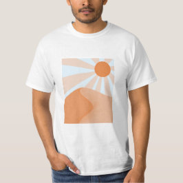 Camiseta rayos solares sobre dunas de arena - impreso