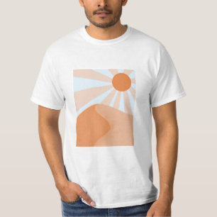 Camiseta rayos solares sobre dunas de arena - impreso