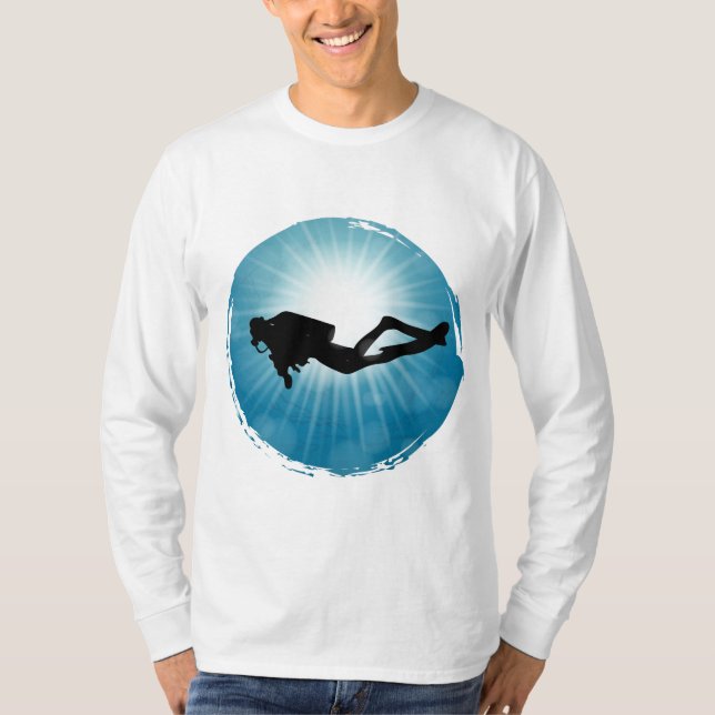 Camiseta Rayos submarinos de buceo Scuba (Anverso)