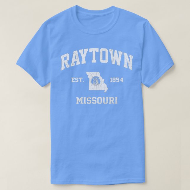 Camiseta Raytown Missouri MO estilo atlético estatal vintag (Diseño del anverso)
