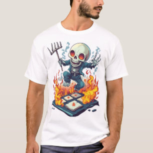 Camiseta Rayuela del Infierno � Cráneo de Demonio Divertido