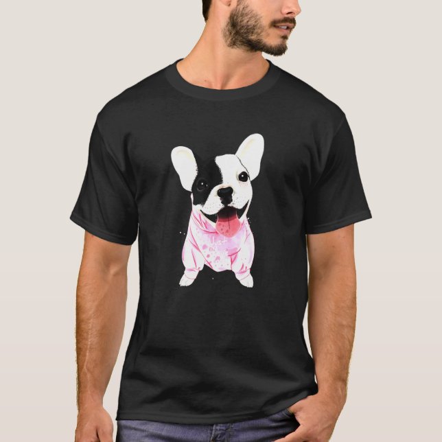 Camiseta Raza de bebé de Bulldog francés (Anverso)