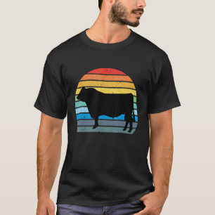 Camiseta Raza de ganado Angus Vaca Retro Vintage Amante de