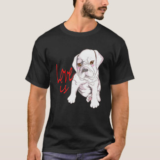 Camiseta Raza de perro Bulldog Francés El amor es decir Bul