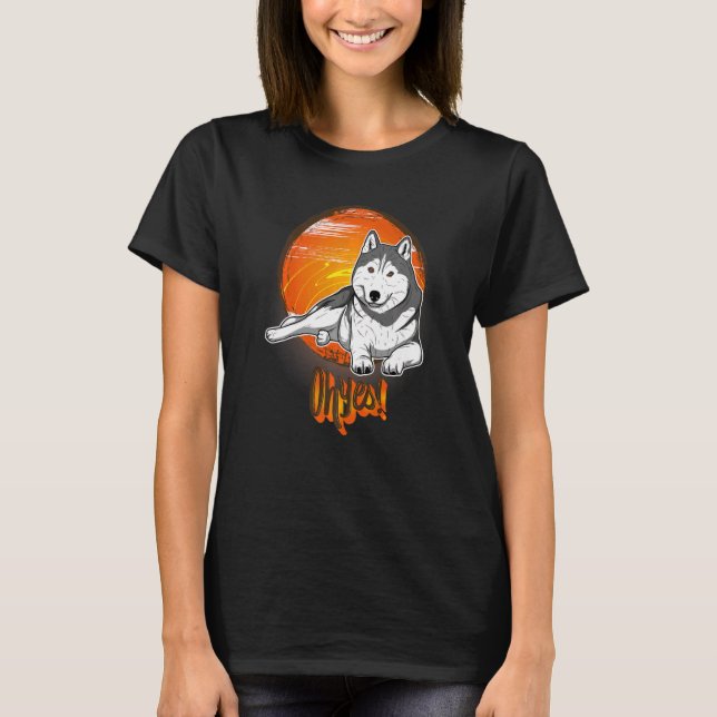 Camiseta Raza de perro confitada Husky Perro 28 (Anverso)