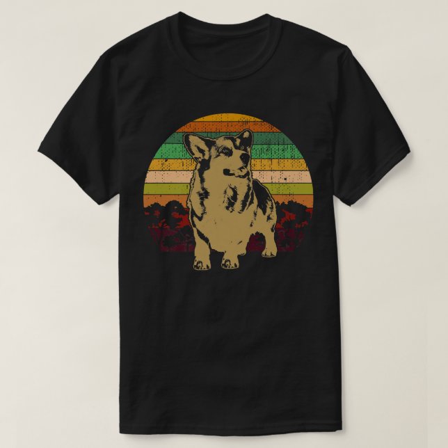 Camiseta Raza de perro Corgi galesa 1505 (Diseño del anverso)