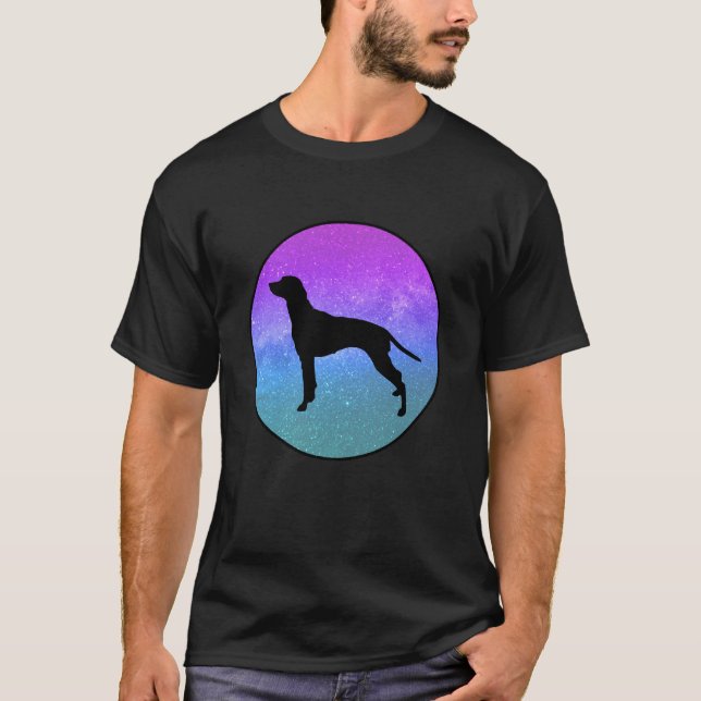 Camiseta Raza de perro Dálmata Silueta de perro Espacio Gal (Anverso)