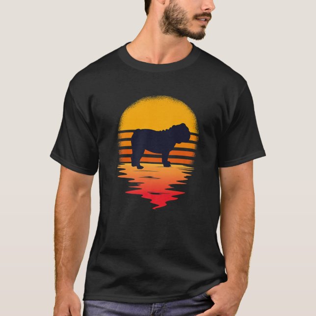 Camiseta Raza de perro de Bulldog inglés británico (Anverso)