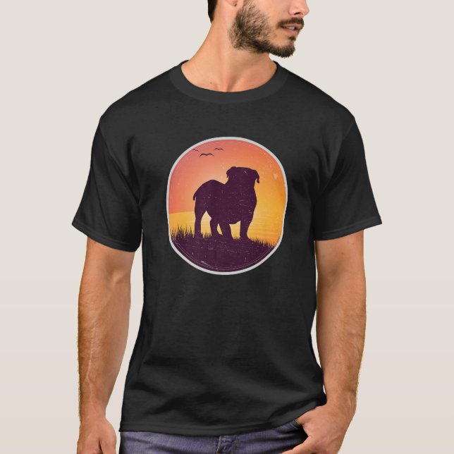 Camiseta Raza de perro de Bulldog inglés británico (Anverso)