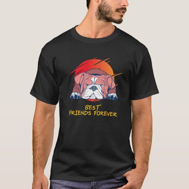 Camiseta Raza de perro de Bulldog inglés británico (Anverso)