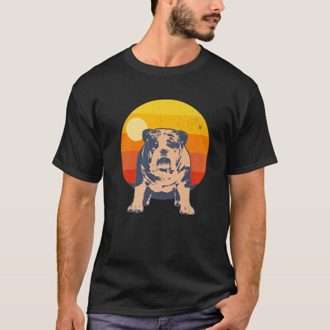 Camiseta Raza de perro de Bulldog inglés británico (Anverso)