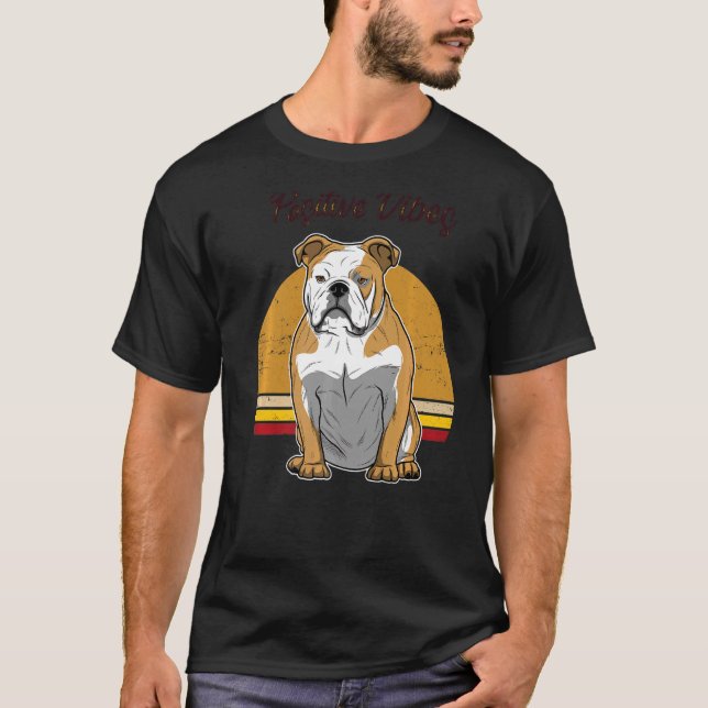 Camiseta Raza de perro de Bulldog inglés británico (Anverso)