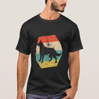 Camiseta Raza de perro de ganado australiano Hexag retro an