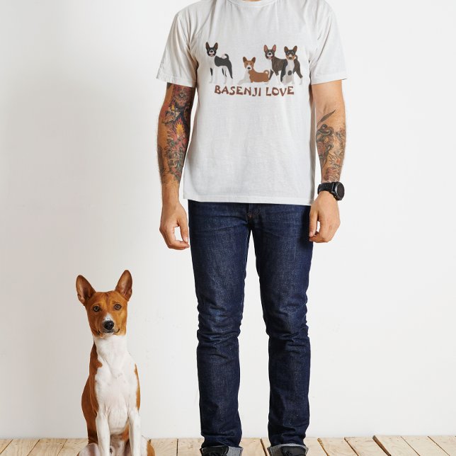 Camiseta Raza de perro de los hongos de Basenji (Subido por el creador)