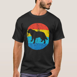 Camiseta Raza De Perro De San Bernardo Silhouette Retro Cír