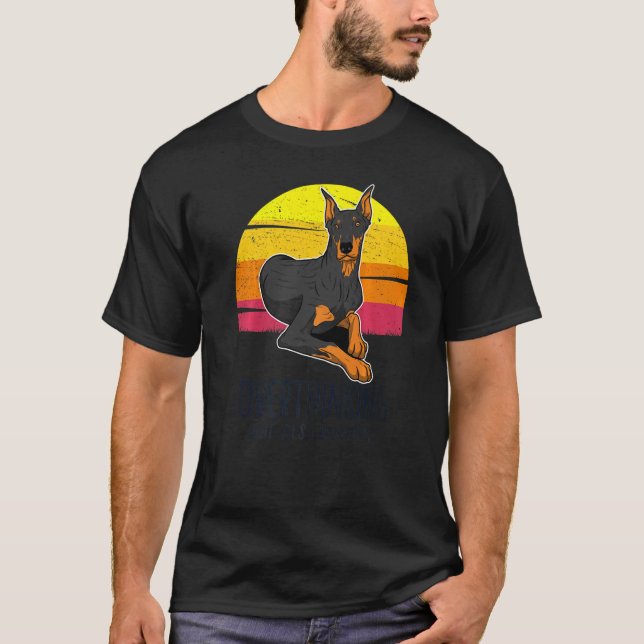 Camiseta Raza de perro Dobermann  100 (Anverso)