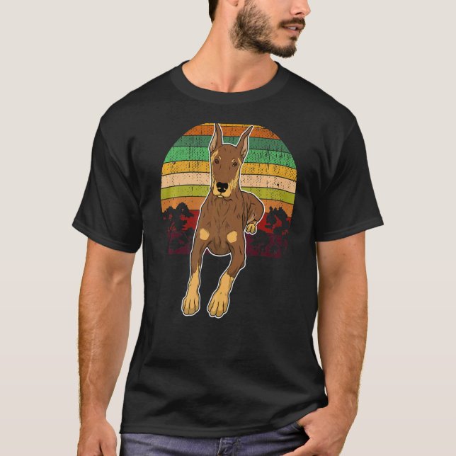 Camiseta Raza de perro Dobermann  126 (Anverso)